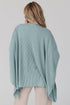 Lace Trim Ribbed Oversize Kimono